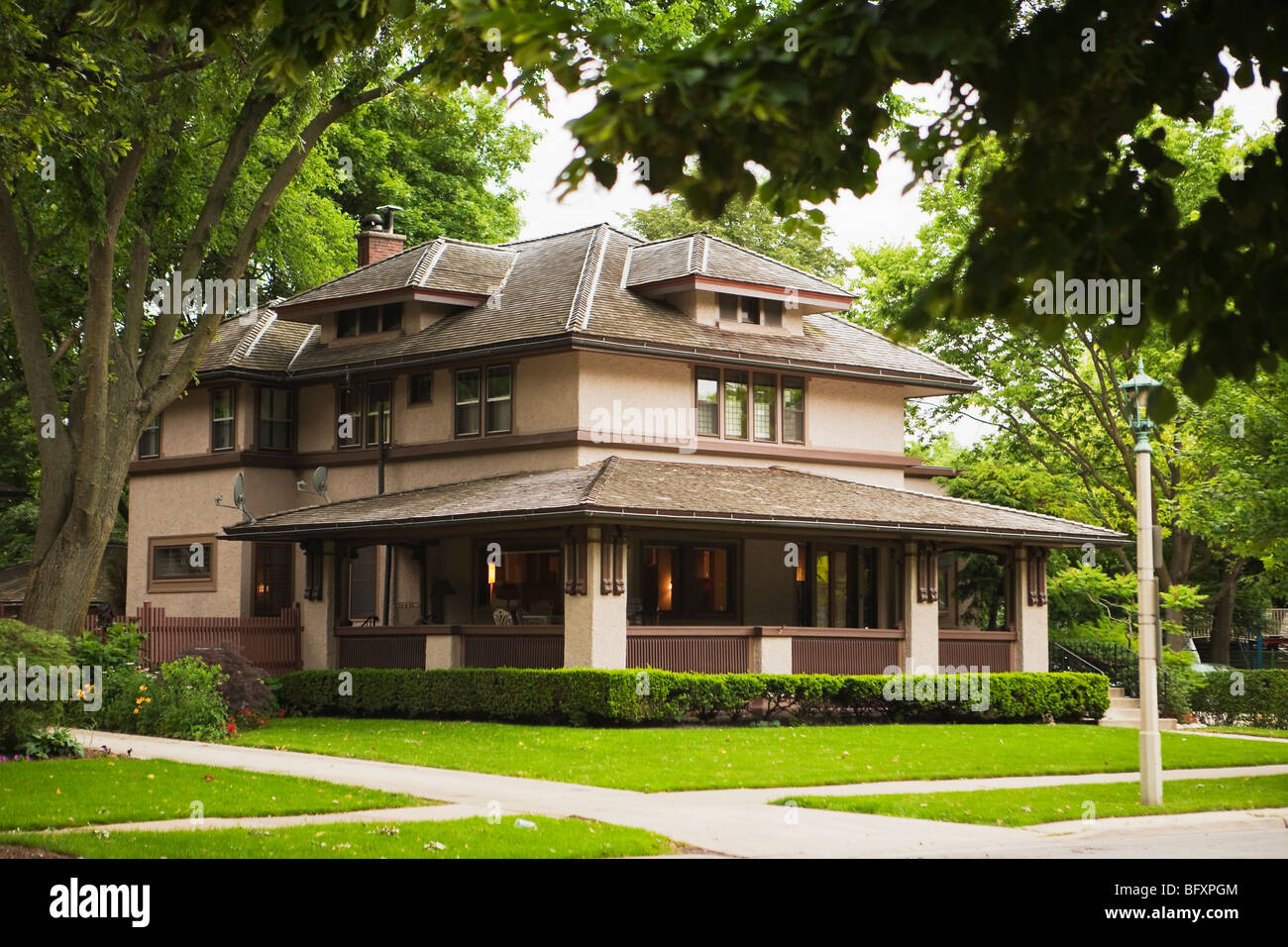 A. B. Melville House, Frank Lloyd Wright Historic District, Illinois, Oak Park ,United States of America Stock Photo