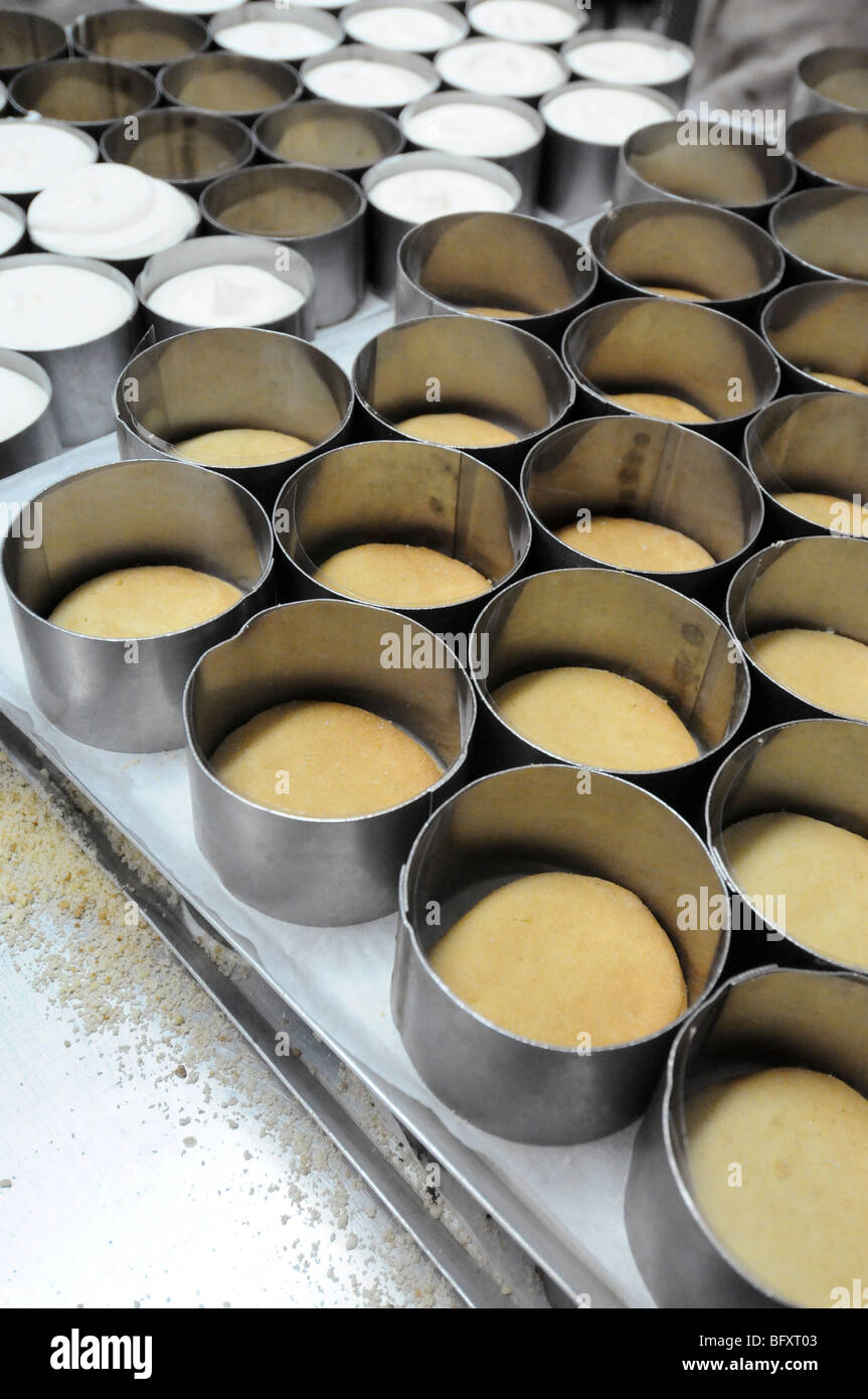 Industrial Bakery a biscuit production line Stock Photo