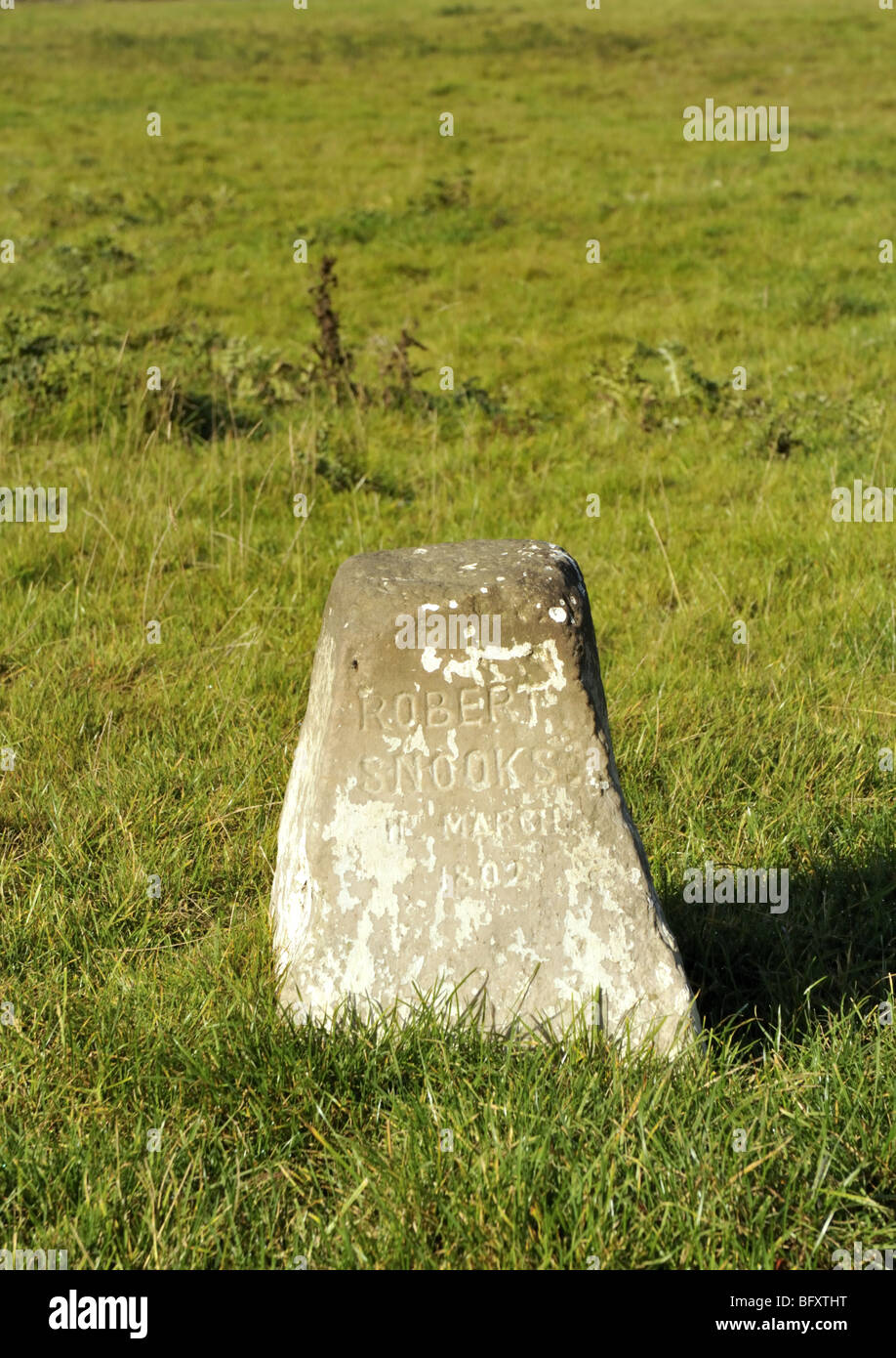 Grave of Robert Snooks, the last man to be executed in England for highway robbery. Stock Photo
