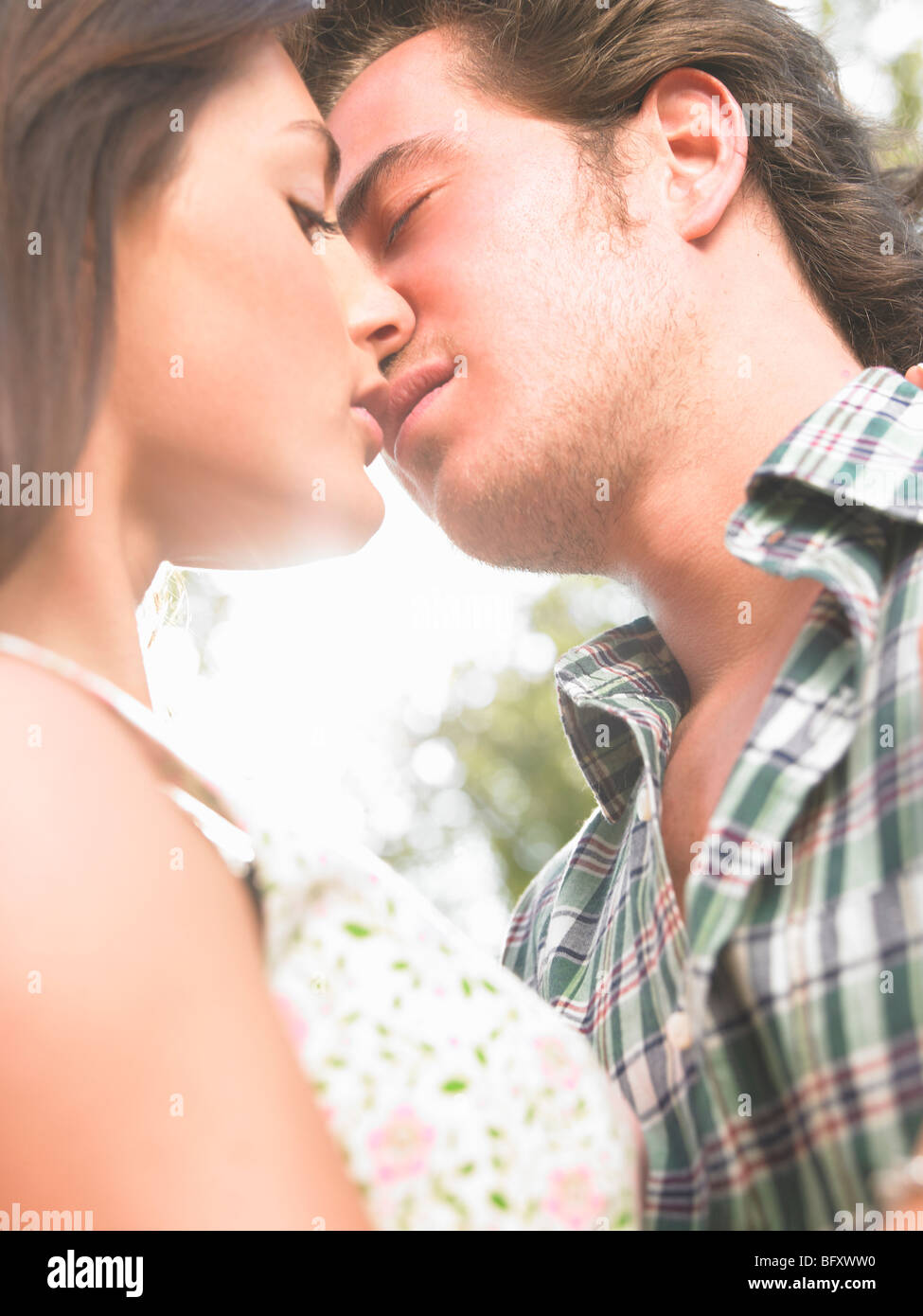couple kissing Stock Photo