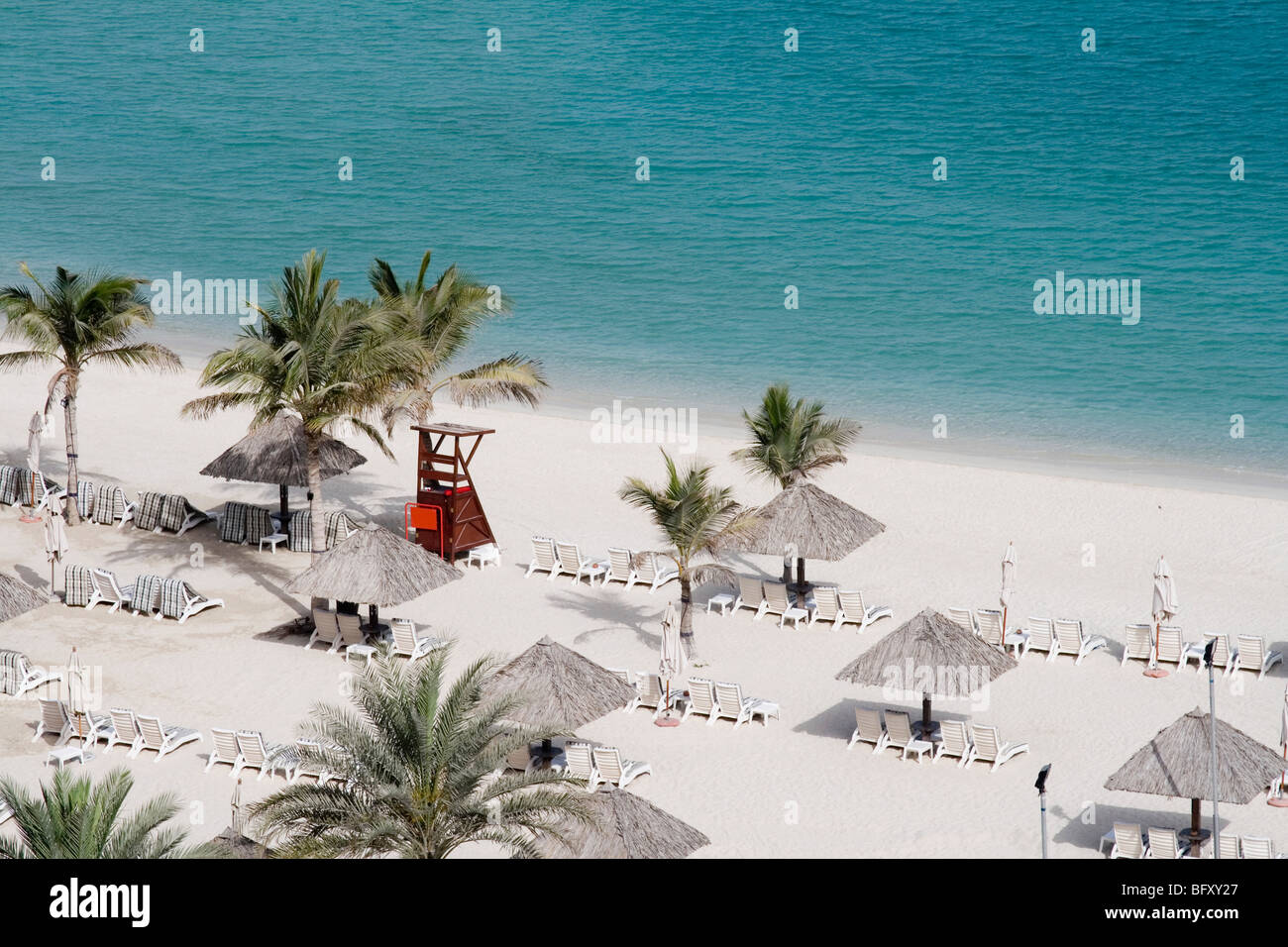 Dubai - Beach Resort in the morning Stock Photo