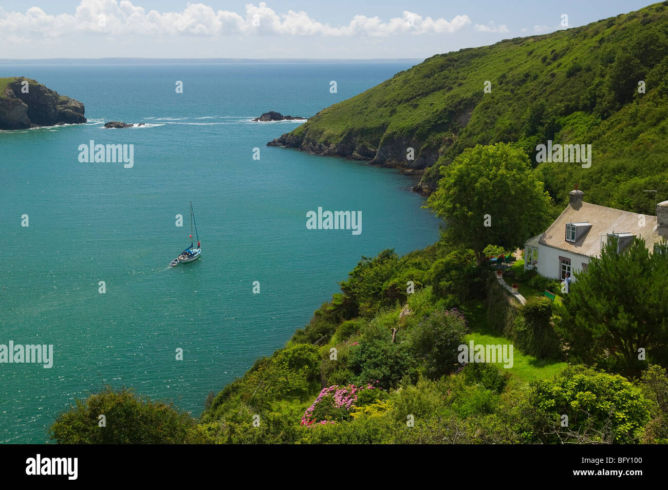 Solva St Brides Bay Pembrokeshire Wales Stock Photo 27023696 Alamy