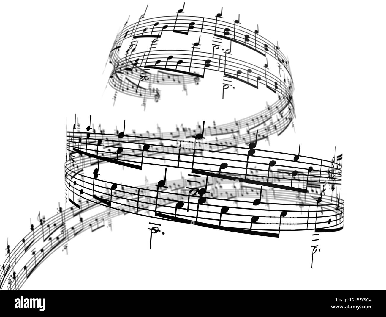 3d music notes Stock Photo