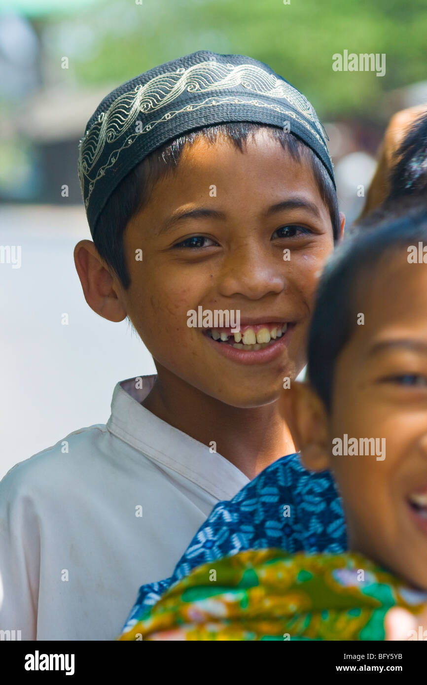 Muslim boy on Lombok Island in Indonesia Stock Photo - Alamy