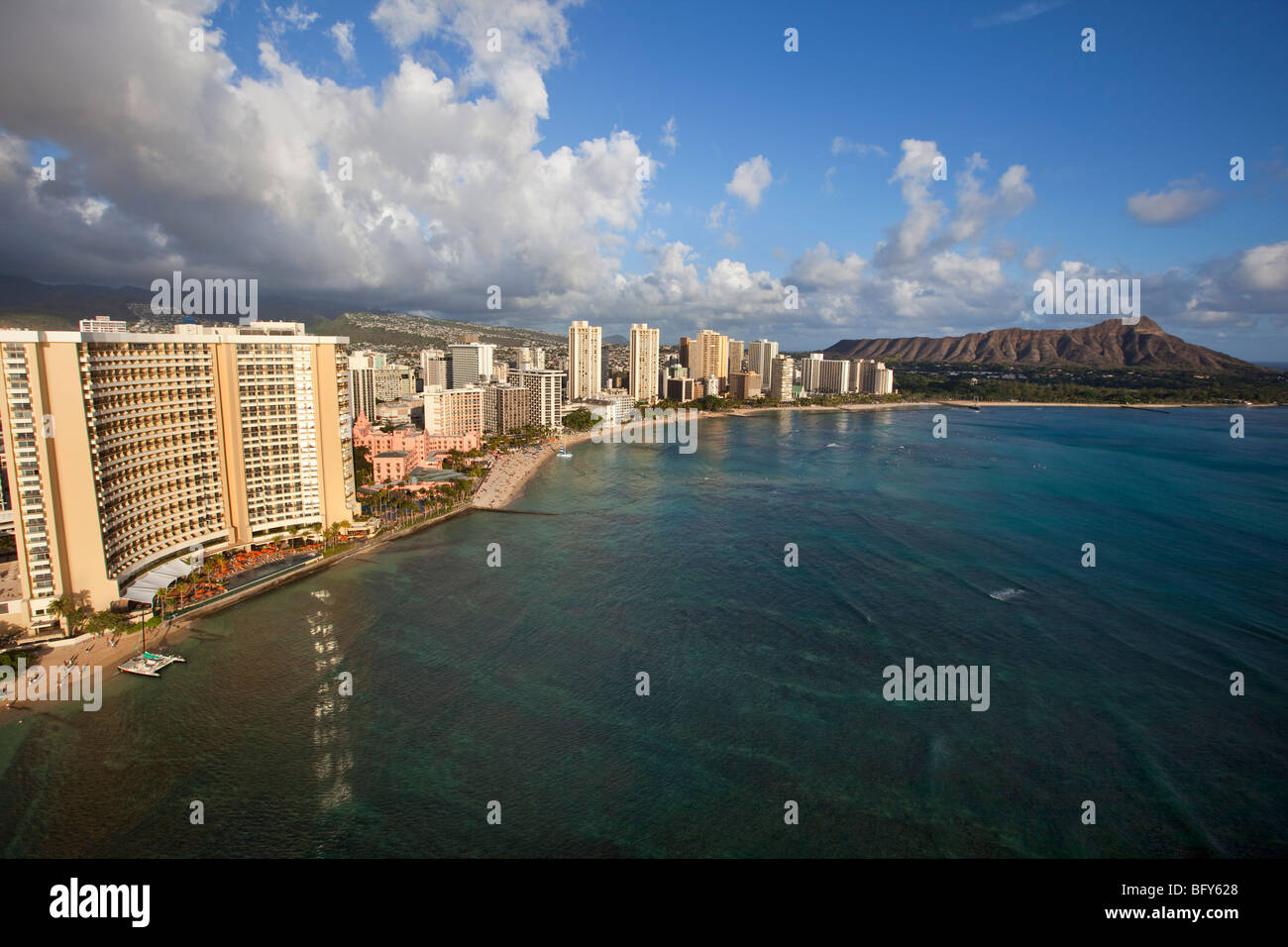 Honolulu diamond head aerial hi-res stock photography and images - Alamy