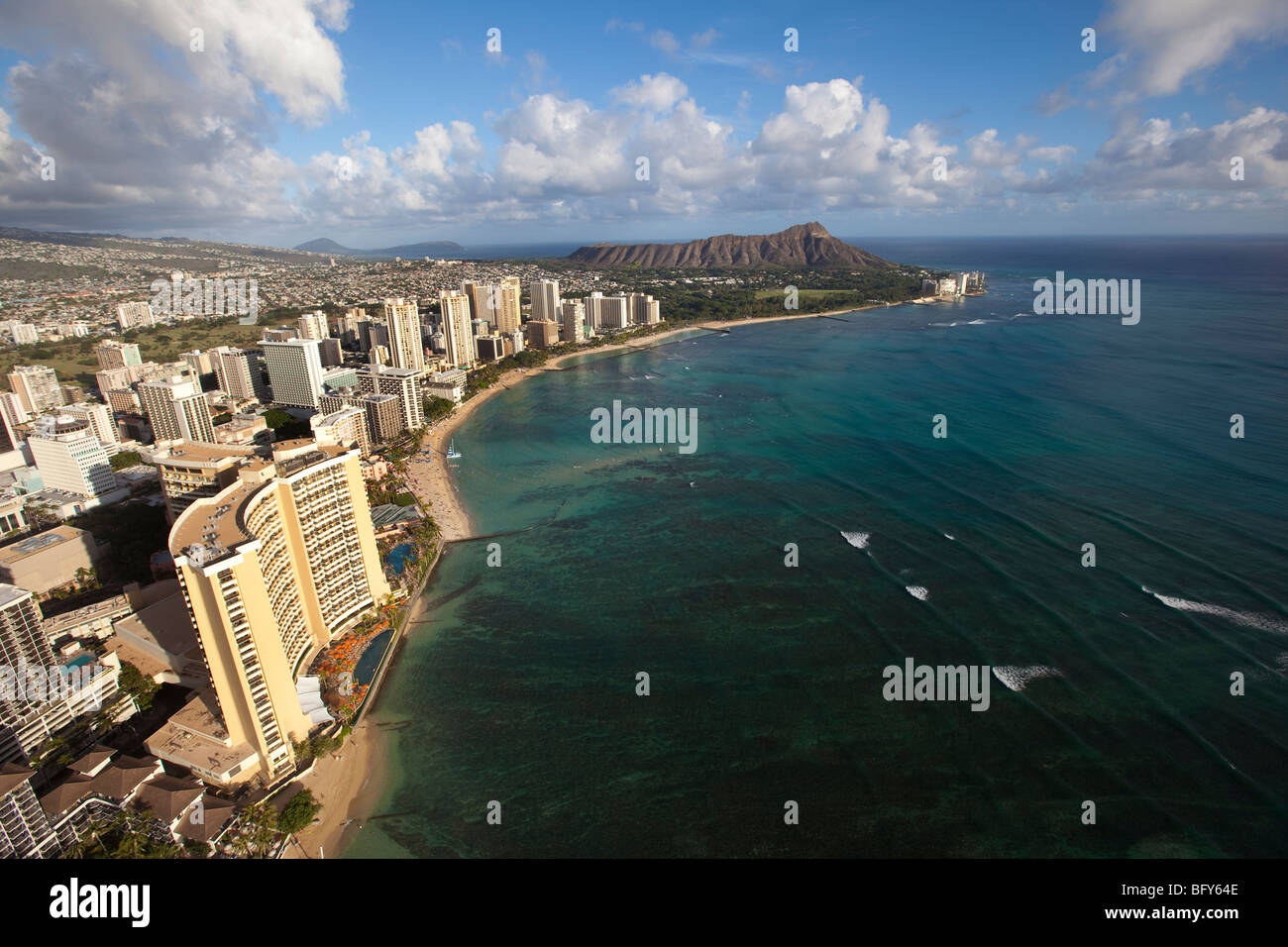 Honolulu diamond head aerial hi-res stock photography and images - Alamy
