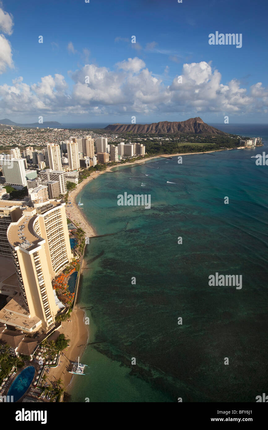Aerial of waikiki beach hi-res stock photography and images - Alamy