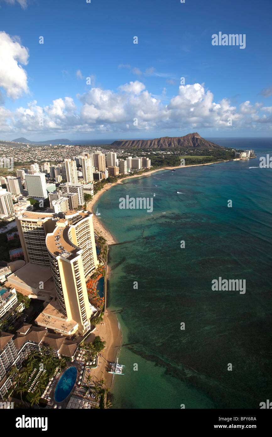 Honolulu diamond head aerial hi-res stock photography and images - Alamy