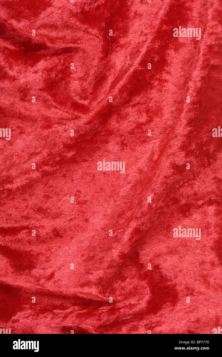 Shiny red fabric background texture Stock Photo