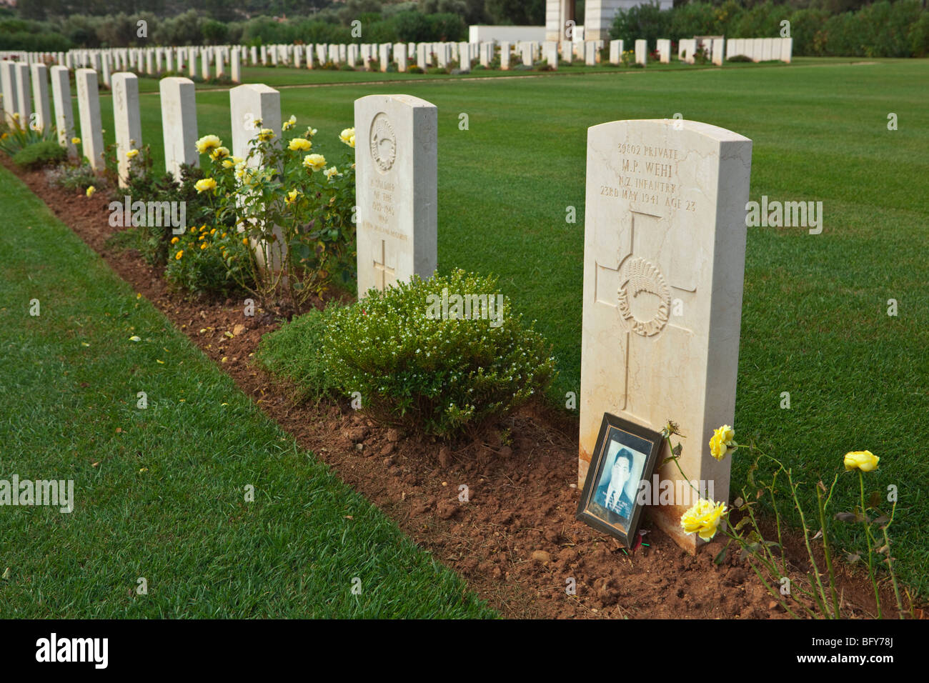 Allied War Graves at Souda Bay, Chania, Crete Stock Photo
