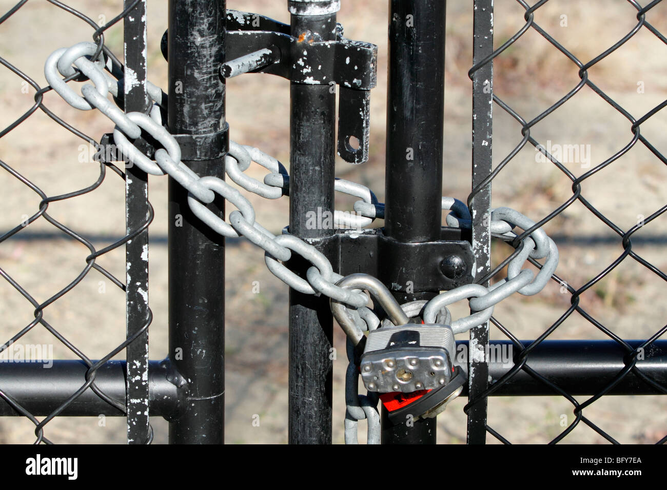 Locked gate no entrance Stock Photo Alamy