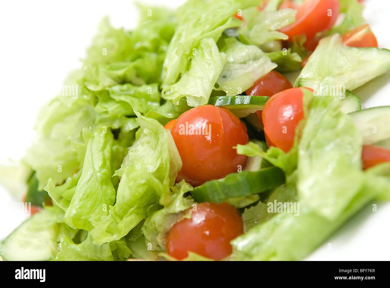 salad with cucumber and tomato Stock Photo