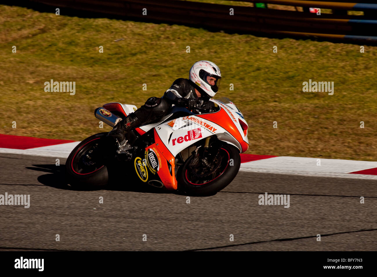 Motorcycle racing at the Kyalami Speedway in South Africa Stock Photo