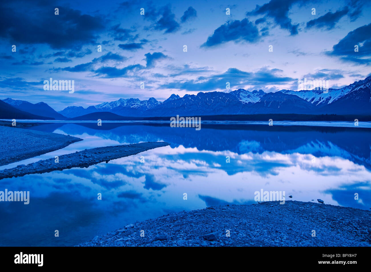Lower Kananaskis Lake Before Dawn, Kananaskis Country, Alberta, Canada
