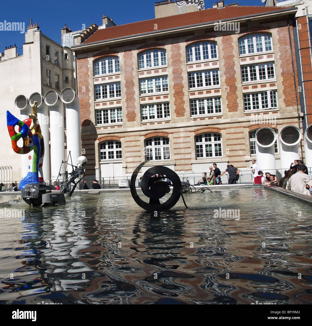 Stravinsky Fountain, Place Stravinsky, Paris, France Stock Photo