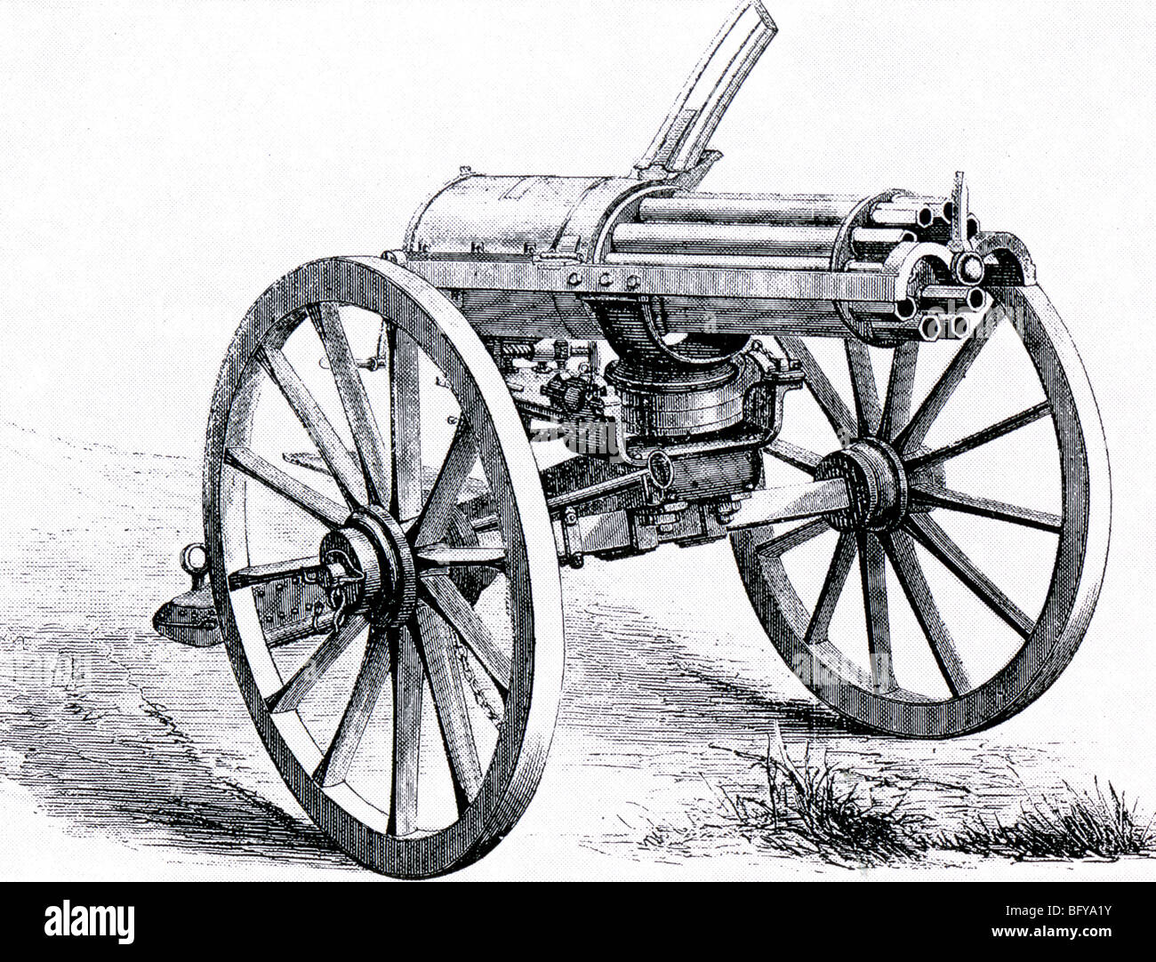 GATLING GUN 1862 MODEL. One of the first models designed by American  inventor Dr Richard Jordan Gatling Stock Photo - Alamy