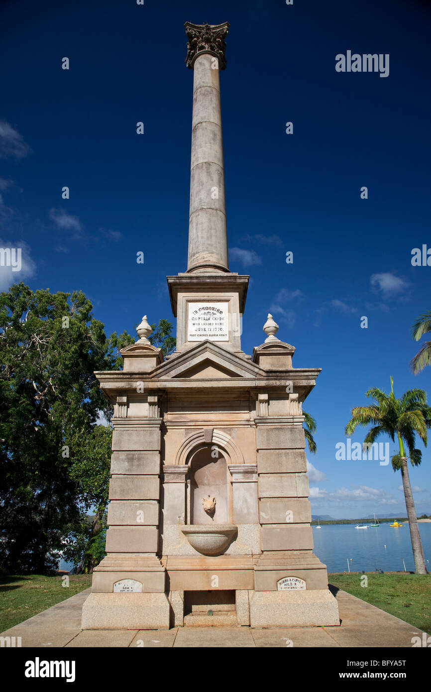 Cook memorial, Endeavour Park, Cooktown, Queensland, Australia Stock Photo