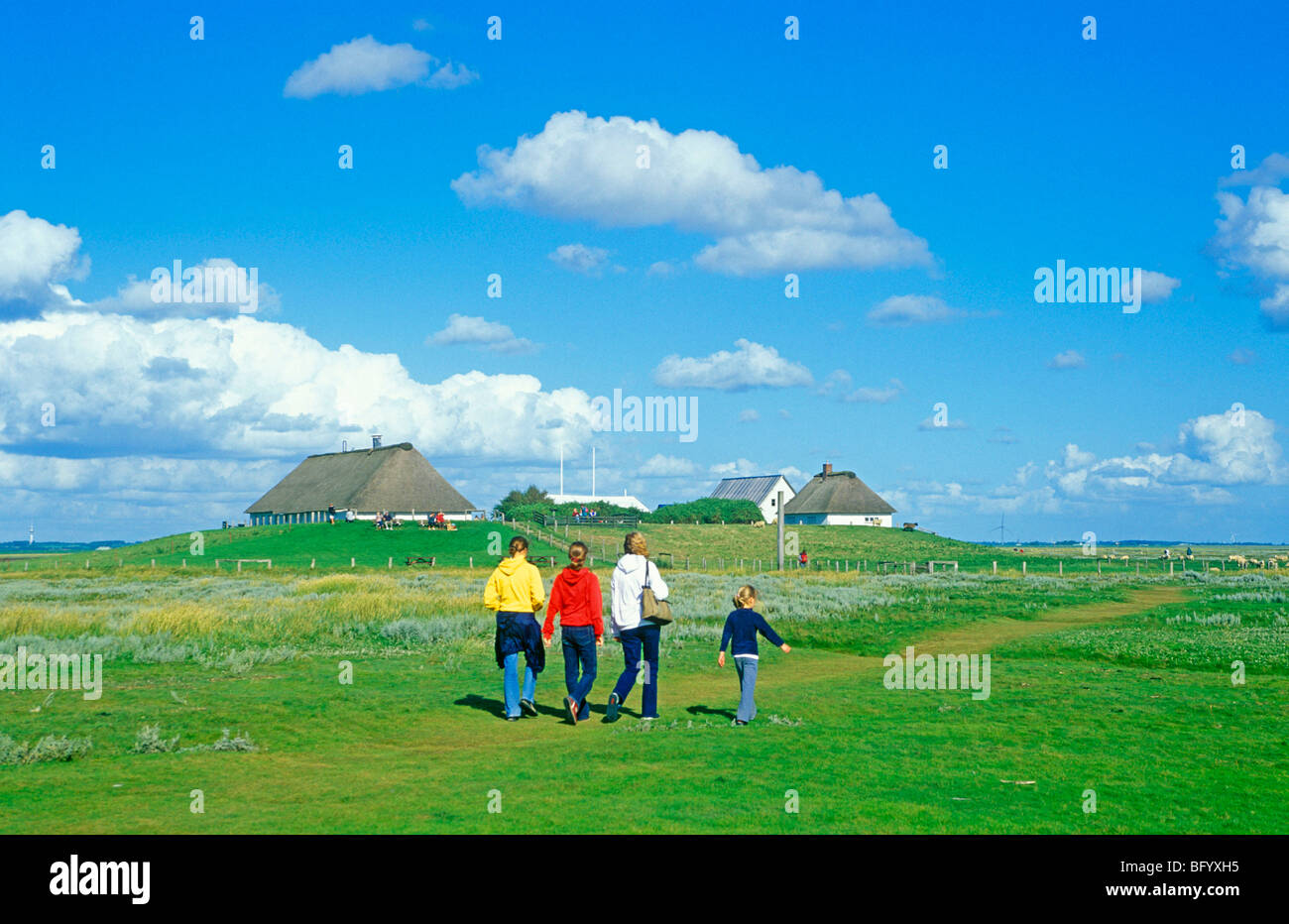 Hamburg Holm, North Sea Coast, North Friesland, Schleswig-Holstein, Germany Stock Photo