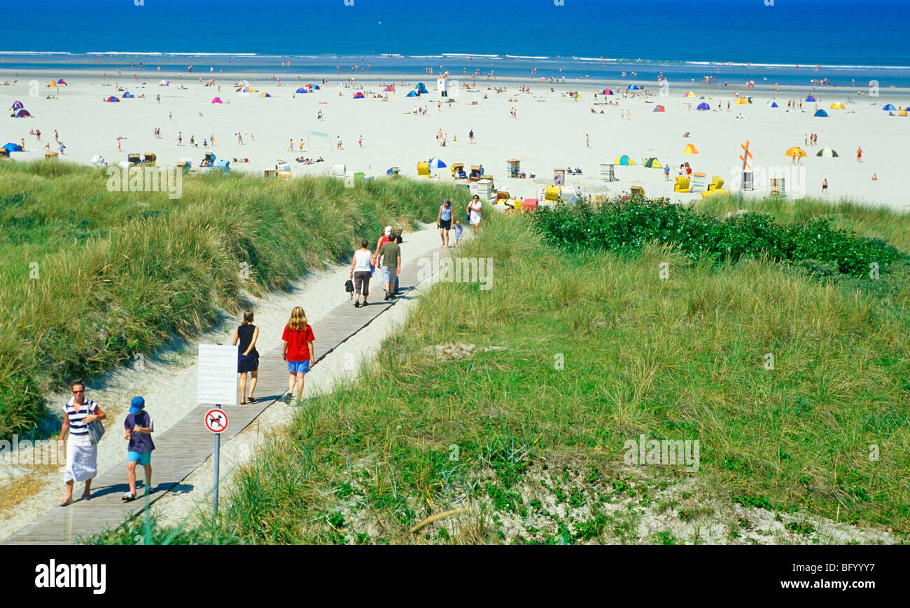 beach on Juist Island, East Friesland, Lower Saxony, Germany Stock Photo