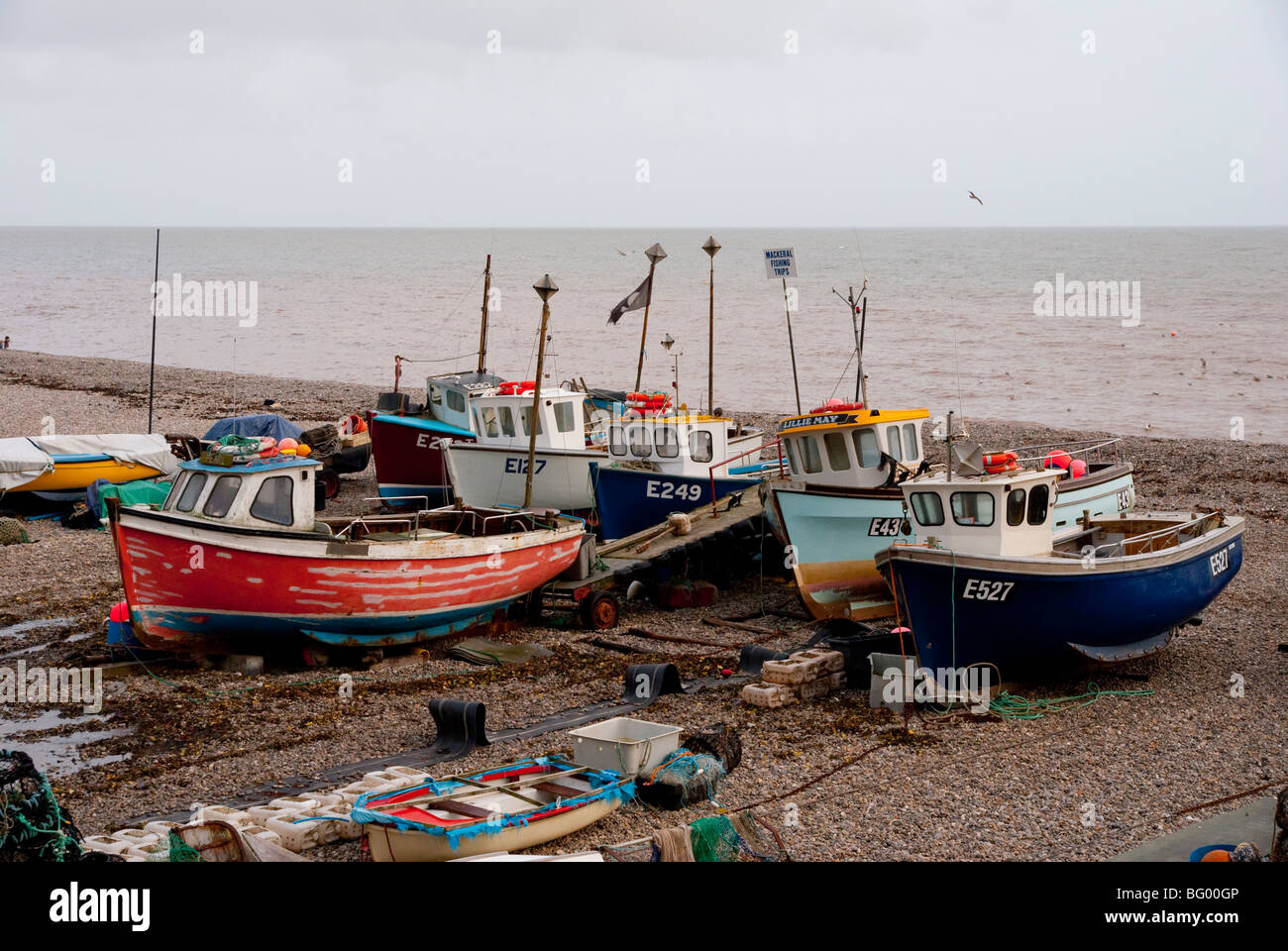 Fishing boats at Beer, Devon Stock Photo Alamy