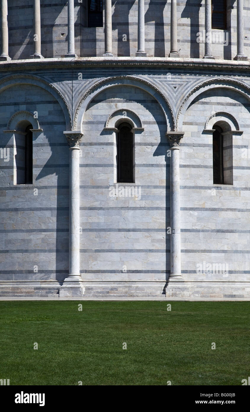 Italy,Tuscany,Pisa,Piazza Dei Miracoli,the Baptistry,detail Stock Photo
