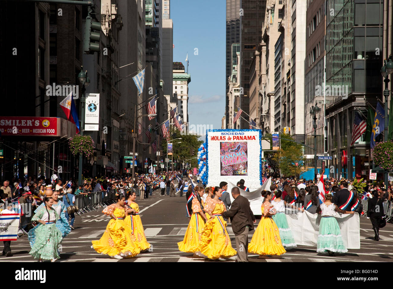 Hispanic Parade, Fifth Avenue, NYC Stock Photo