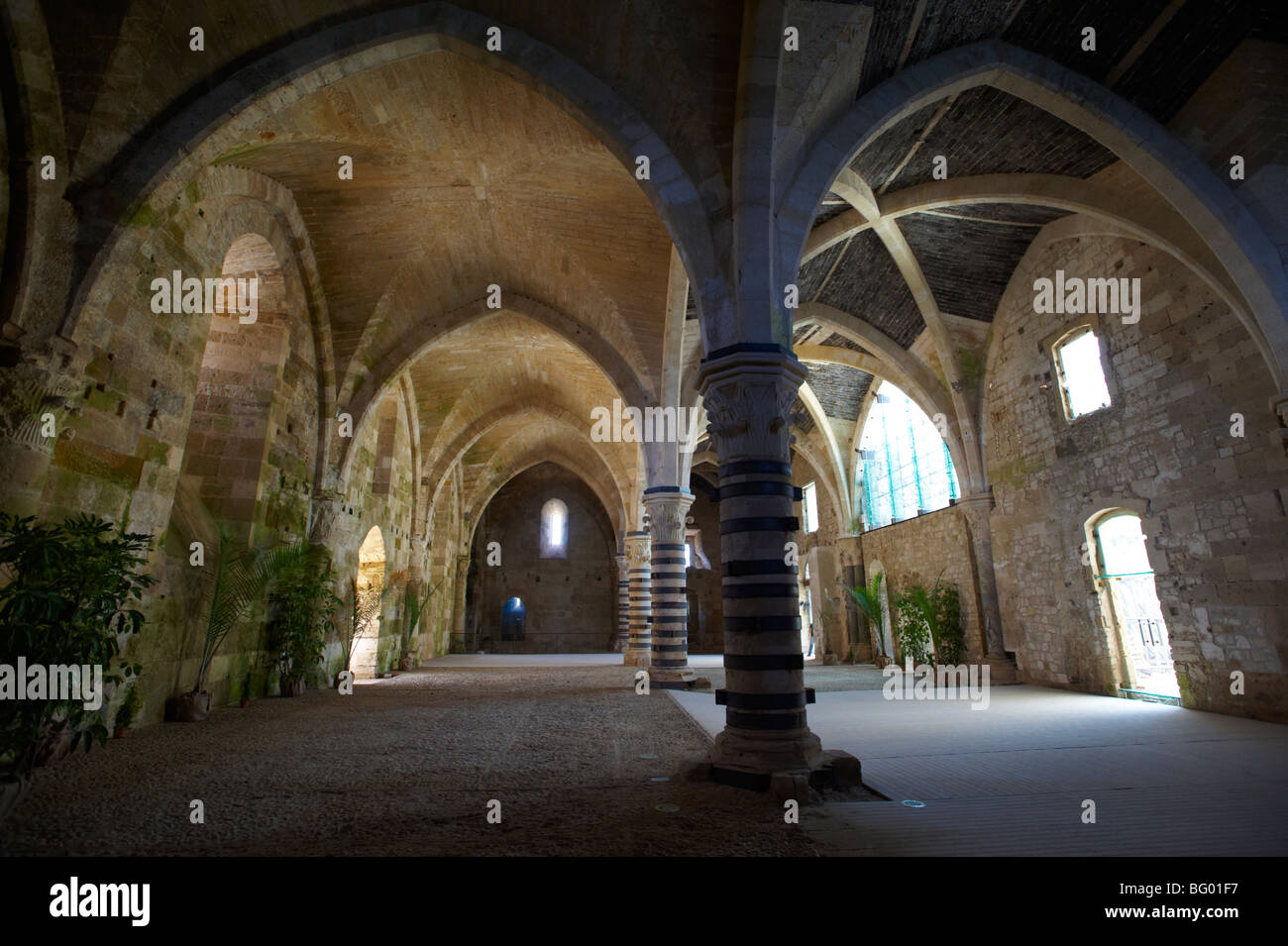Interior of the Maniace castle, Siracuse, Sicily Stock Photo