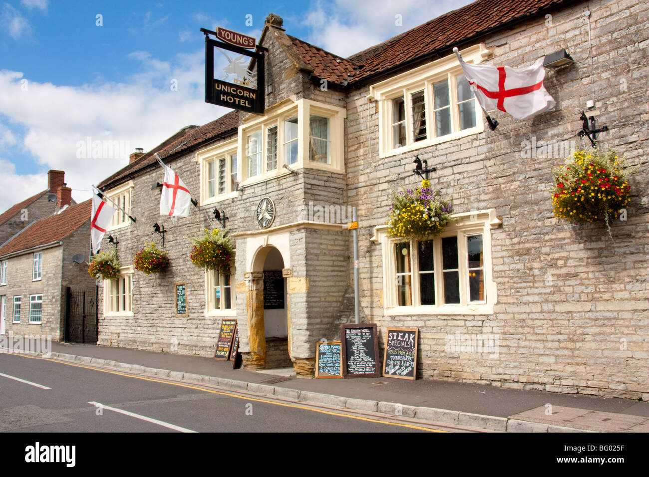 Unicorn Hotel, Somerton Somerset England Stock Photo Alamy