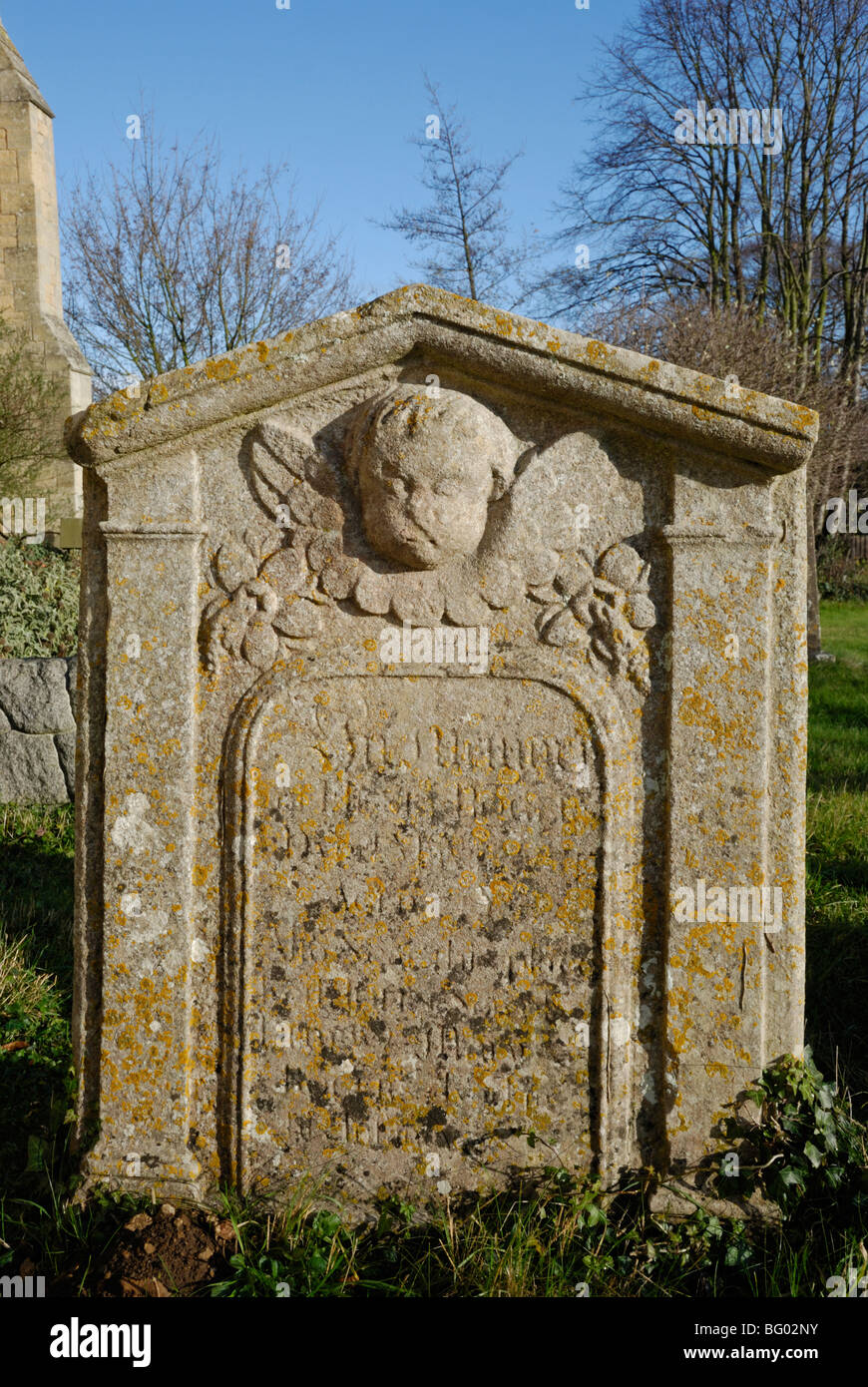 Headstone, St Nicholas church, Carlton Scroop, Lincolnshire, England ...