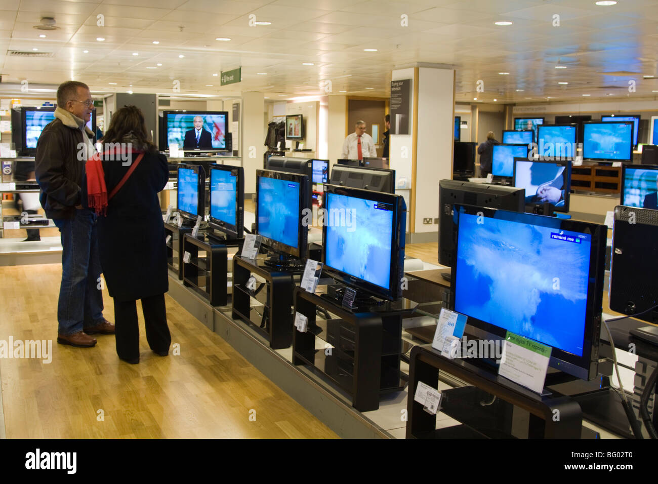 Electronics department John Lewis Oxford Street London Stock Photo Alamy