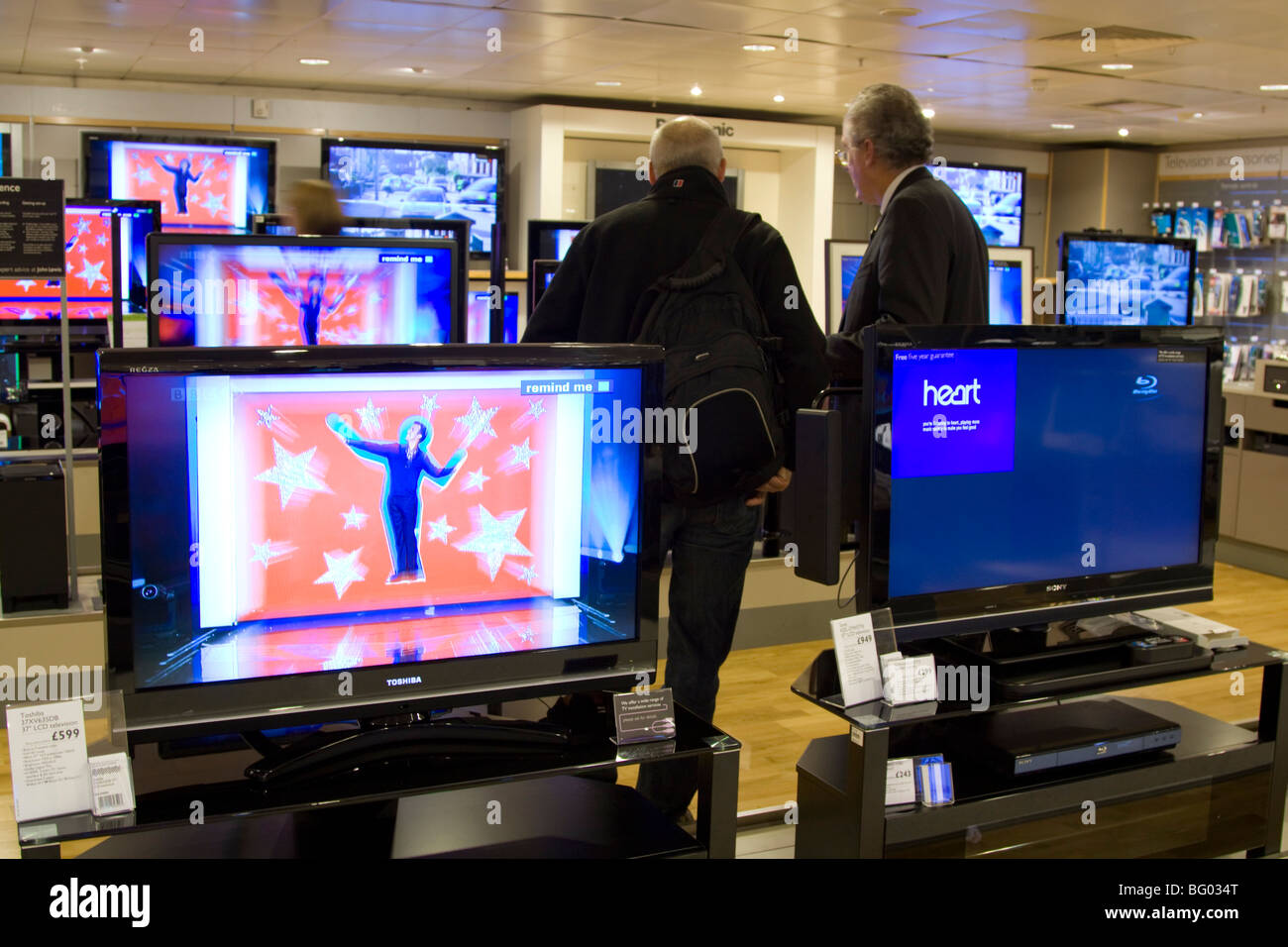 Electronics department John Lewis Oxford Street London Stock Photo Alamy