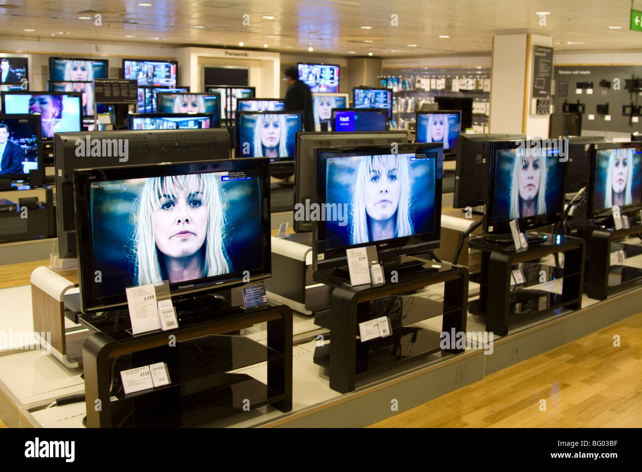 Electronics department John Lewis Oxford Street London Stock Photo Alamy