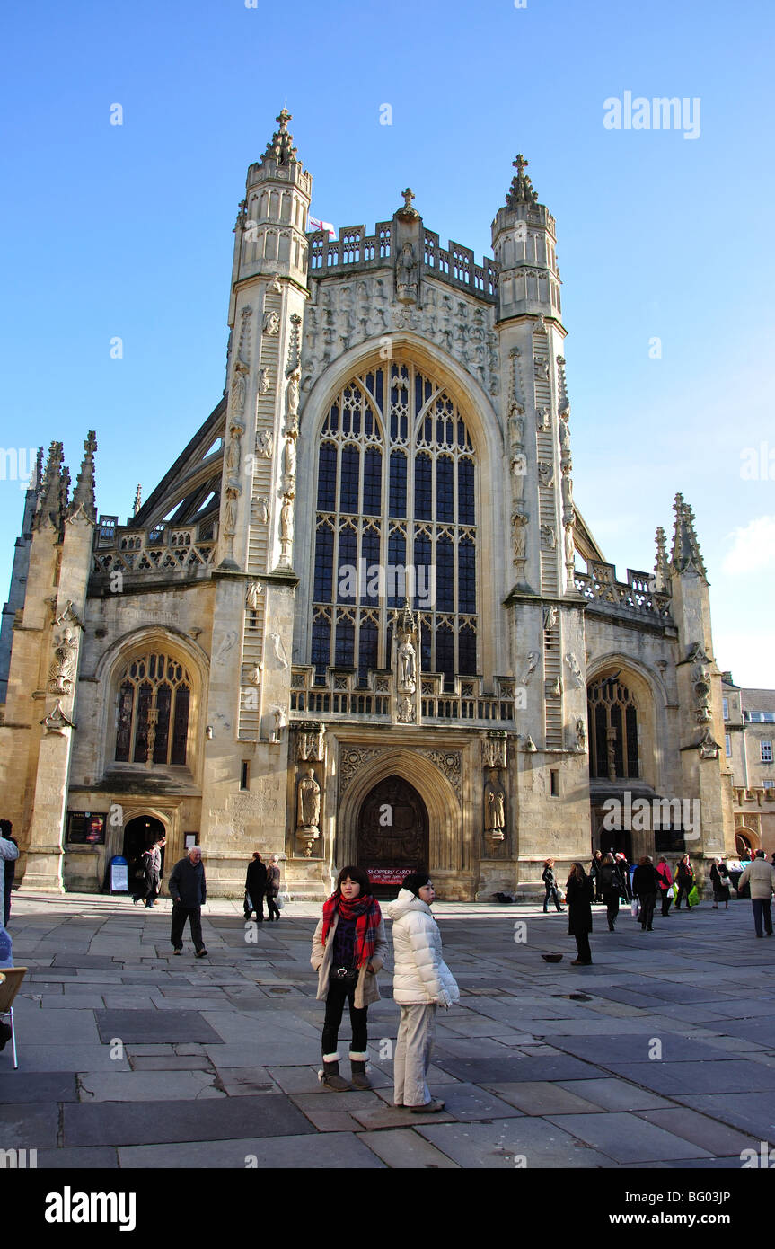 The West Front, Bath Abbey, Bath, Somerset, England, United Kingdom ...
