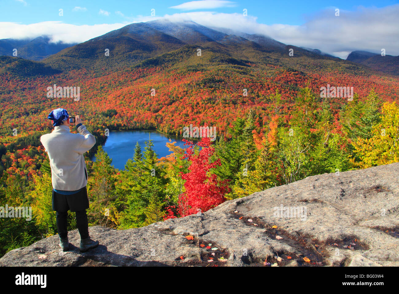 View of Heart Lake From Mount Jo, North Elba, Adirondacks, New York Stock Photo