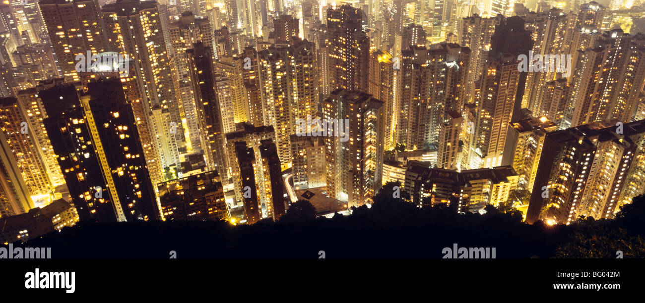 Hong Kong by night Stock Photo - Alamy