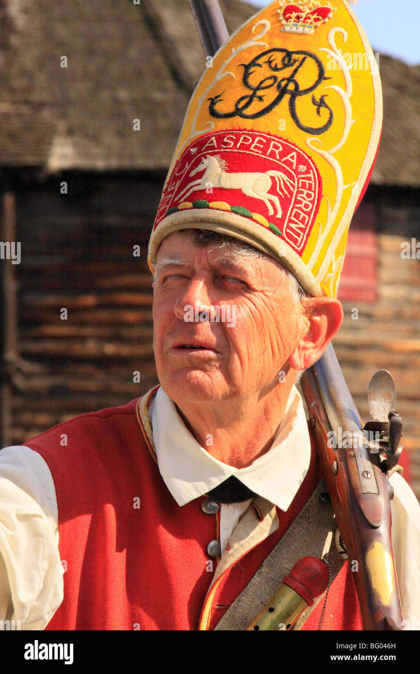 Grenadier, Fort William Henry, Lake George, New York Stock Photo