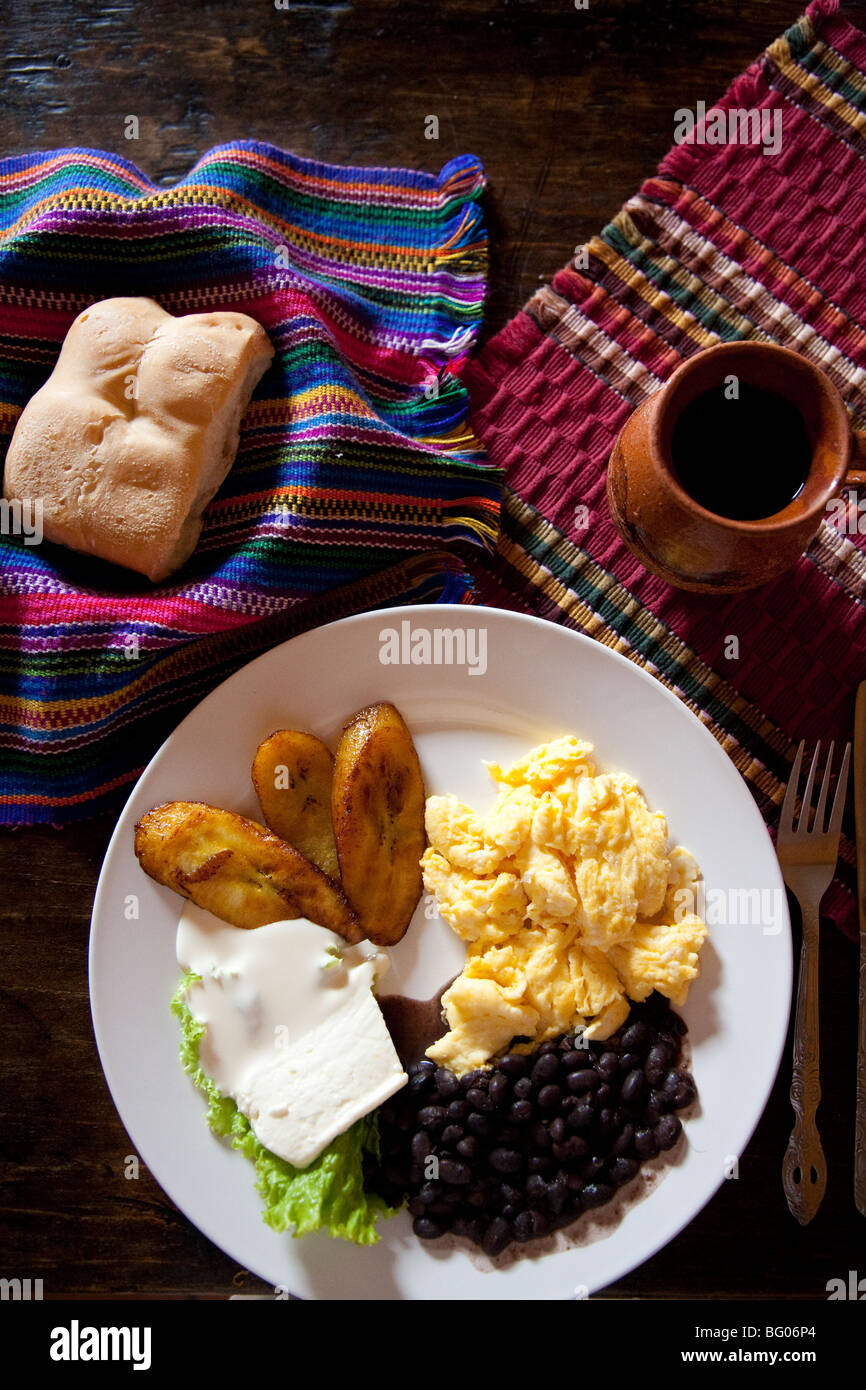 Traditional Breakfast, Antigua Guatemala, Guatemala Stock Photo Alamy