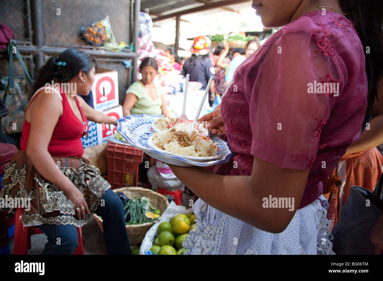 Mercado Central the main municipal market in Antigua Guatemala. Stock Photo