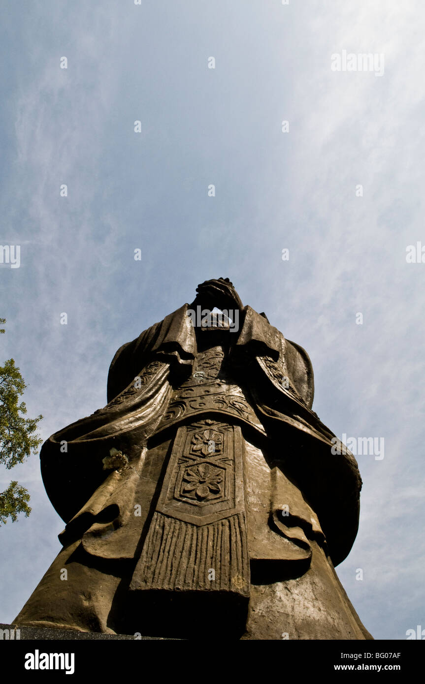 Confucius statue in the Confucius temple in Nanjing, China. Stock Photo