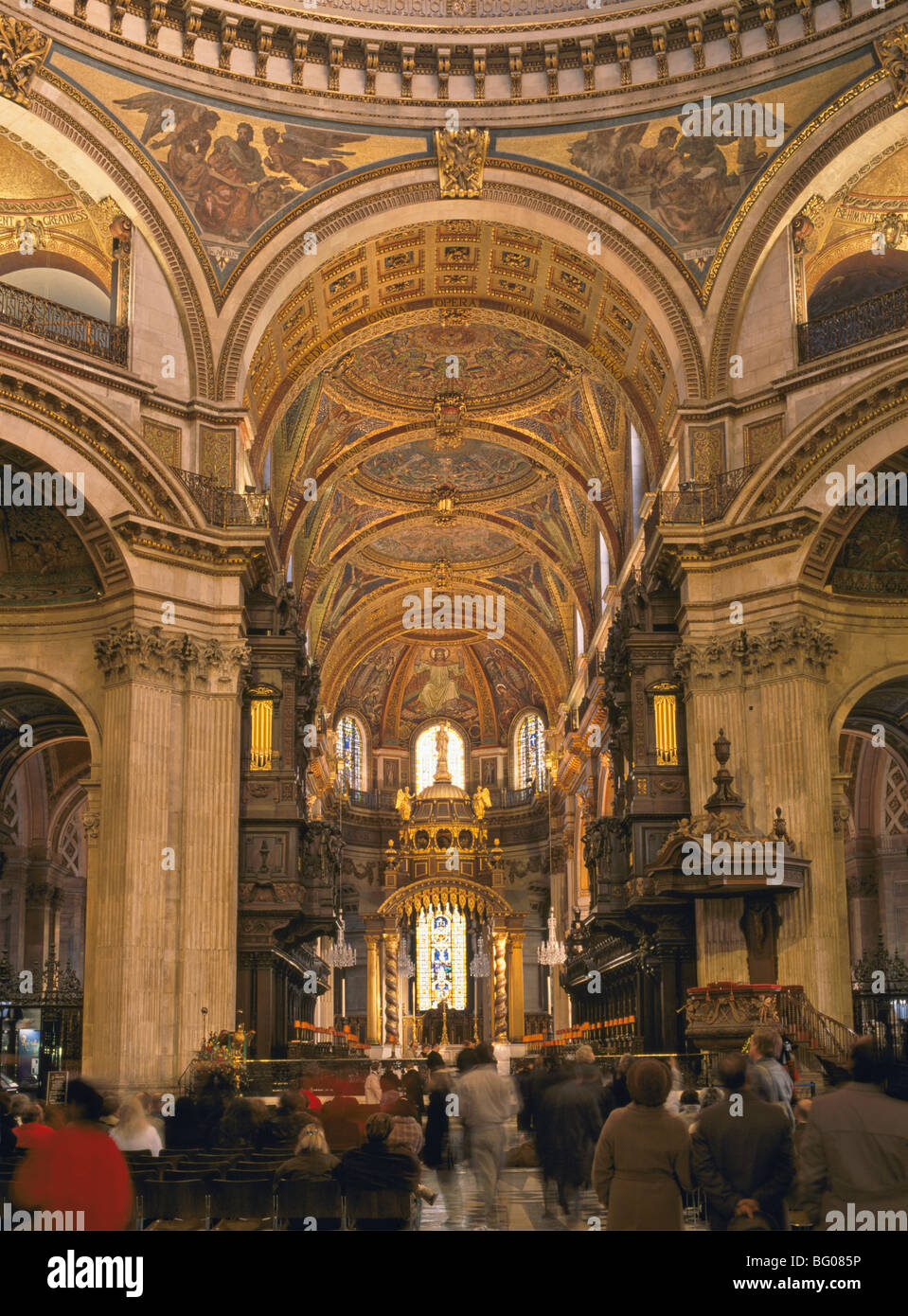 St. Paul's Cathedral interior, London, England, United Kingdom, Europe Stock Photo