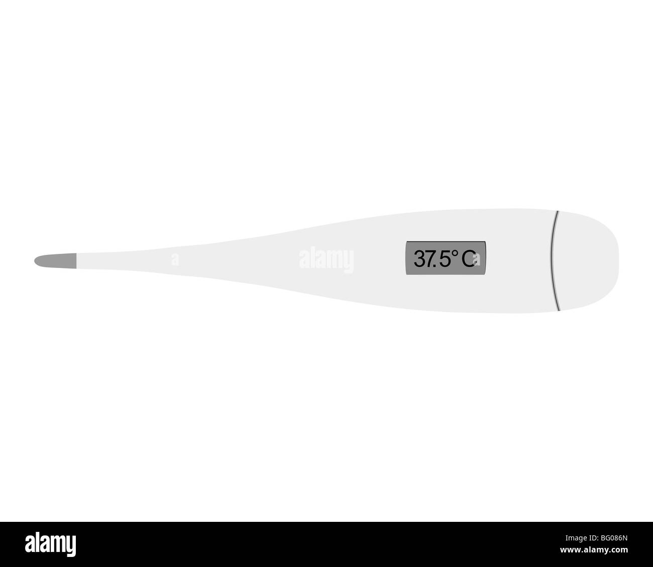 digital clinical thermometer on white background Stock Photo Alamy