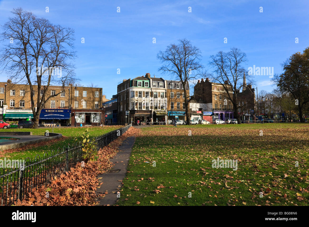 View of the Shops on "Long Road" and "The Pavement", From Clapham
