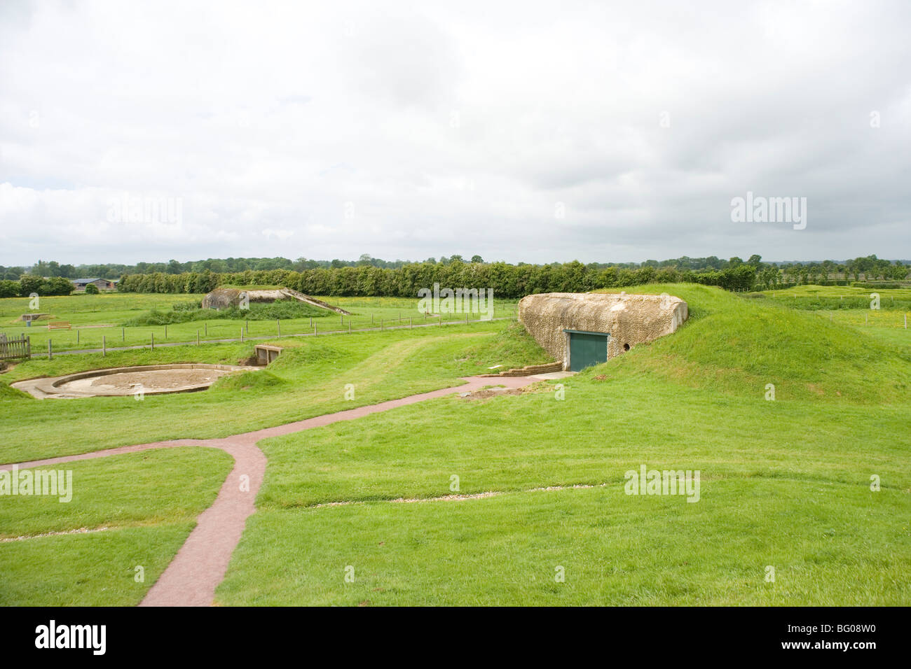 The Merville Battery, Normandy captured on D Day by Colonel Otway and British paratroopers, 6th June 1944 Stock Photo