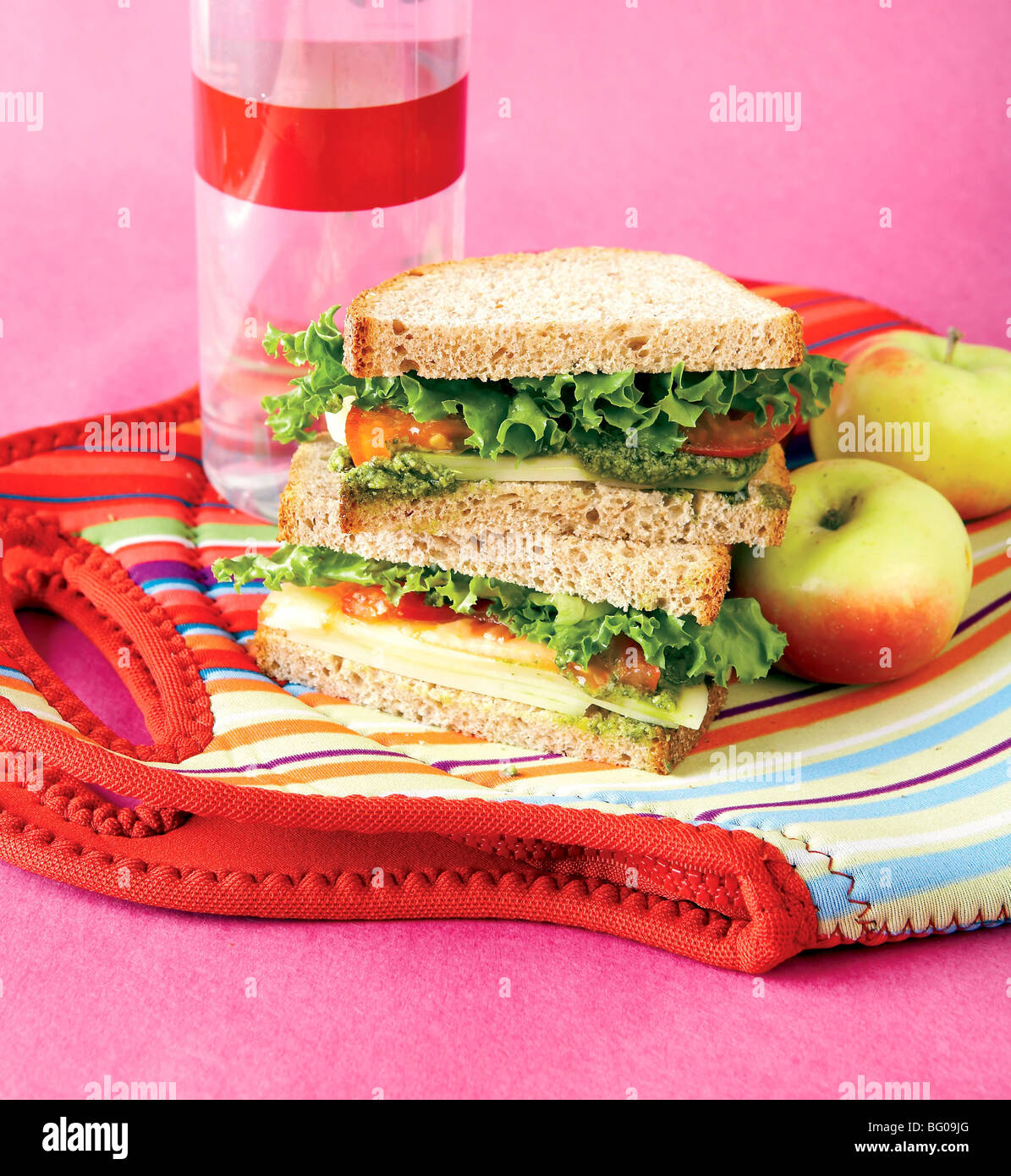 sandwich, healthy pesto spread Stock Photo