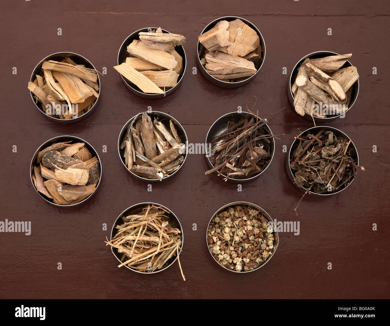 The ten most commonly used Ayurvedic ingredients, known as Dashmuli, India, Asia Stock Photo Alamy