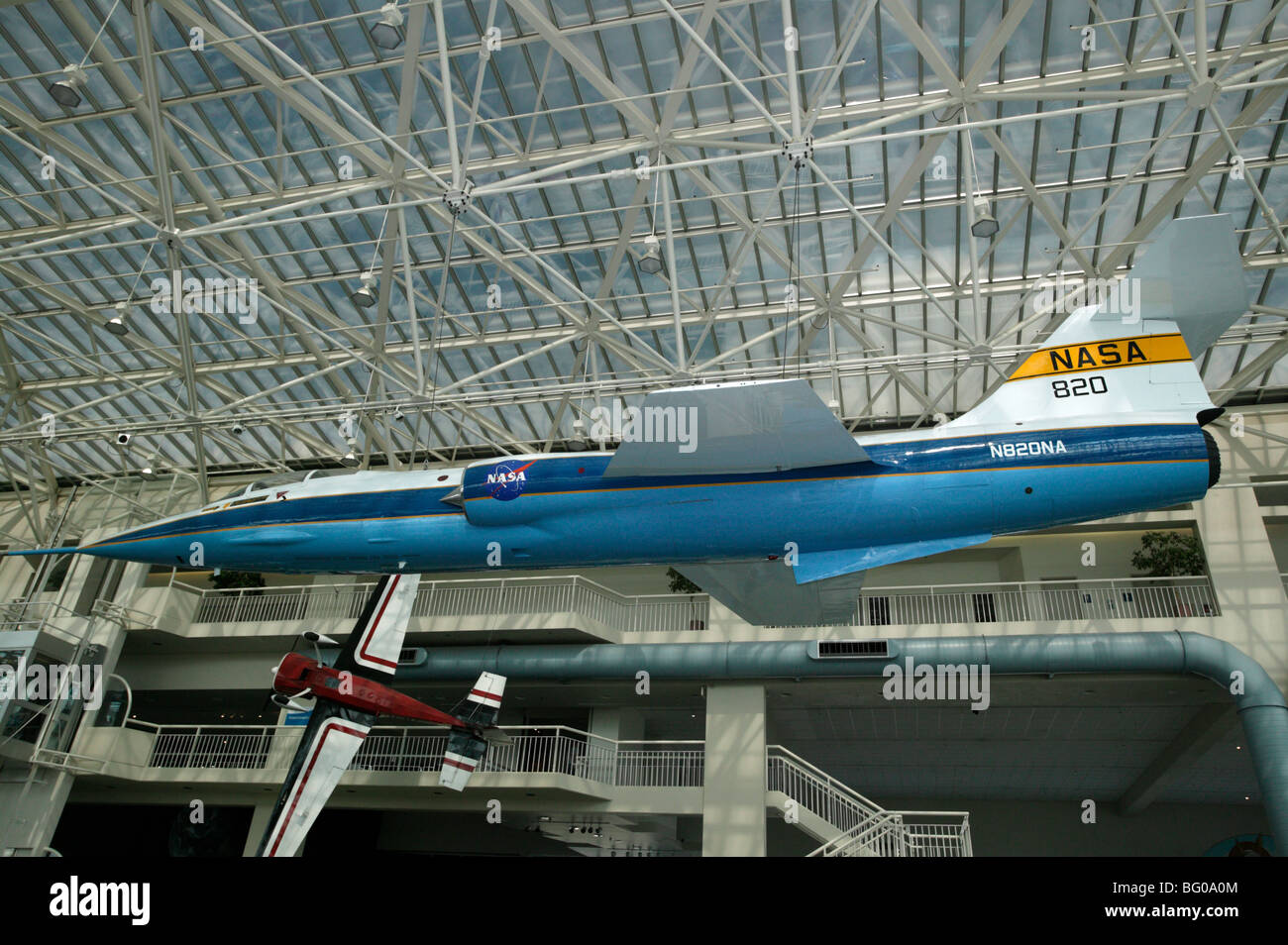 Lockheed F-104C Starfighter on static display in the Great gallery of  the Museum of Flight, Boeing Field, Seattle Stock Photo