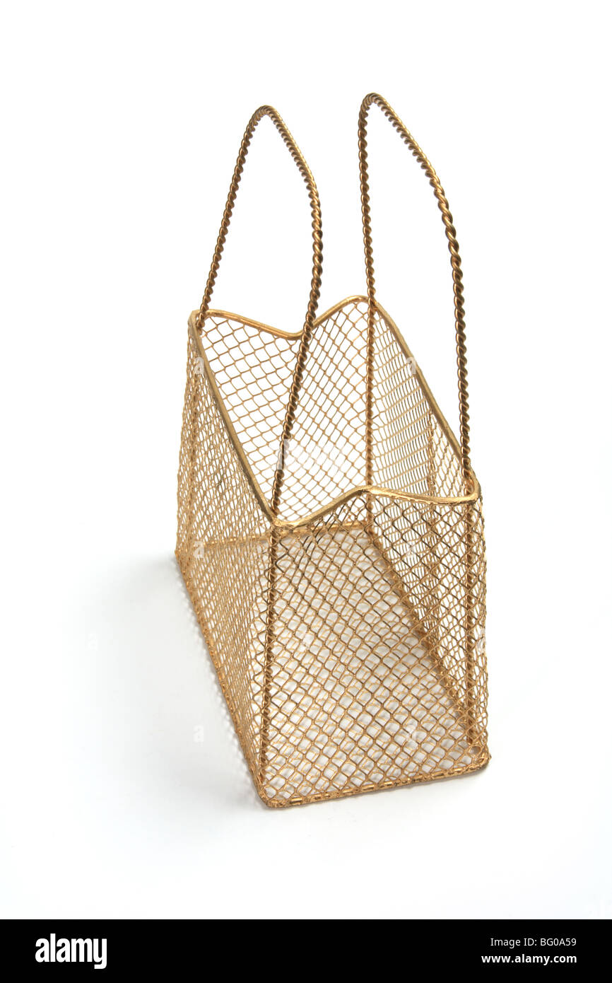 Wire Mesh Basket Stock Photo Alamy