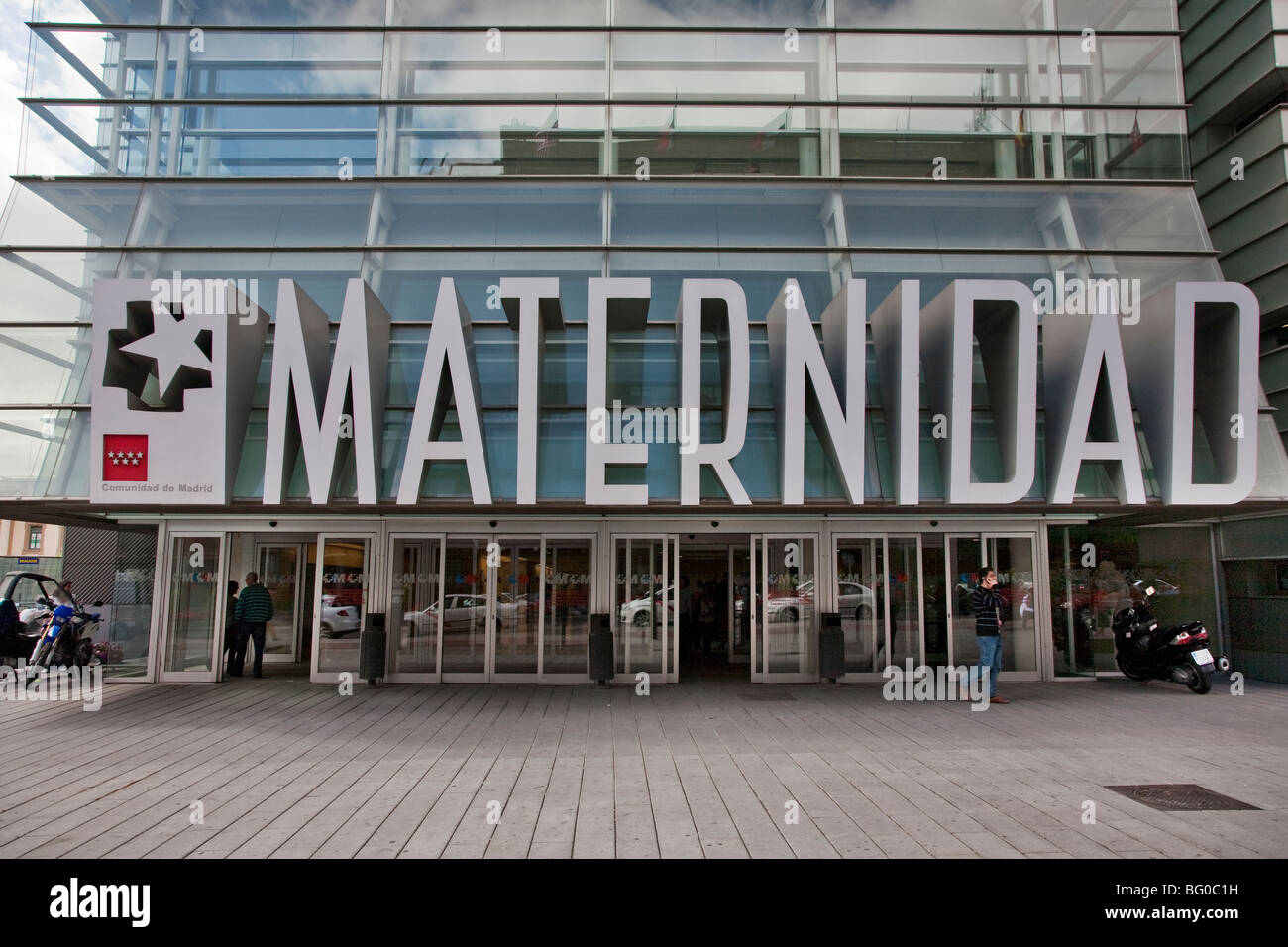 Facade of a hospital, Maternidad De O'Donnell, Madrid, Spain Stock