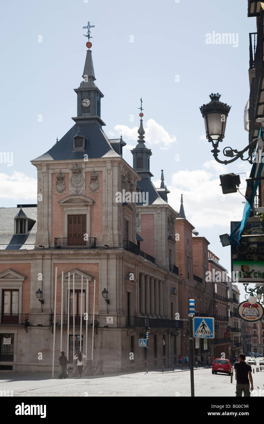 Building in a city, Casa De La Villa, Calle Mayor, Madrid, Spain Stock
