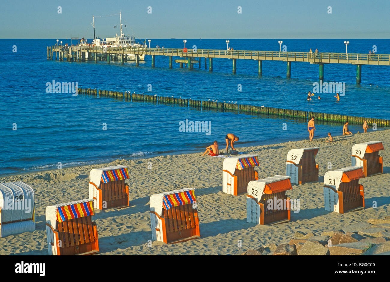 beach of Kuehlungsborn, Baltic Sea, Mecklenburg-West Pomerania, Northern Germany Stock Photo